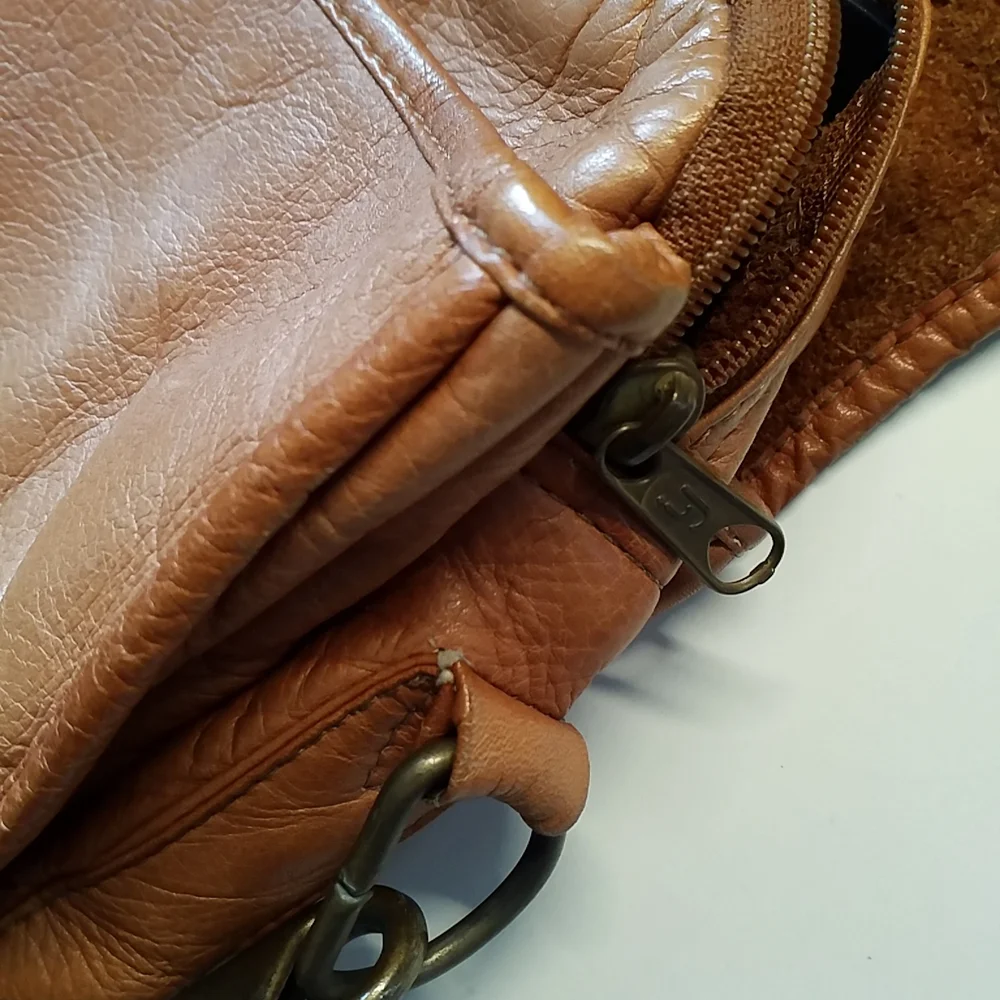 BRIEFCASE VINTAGE LEATHER Distressed Crossbody LAPTOP BAG